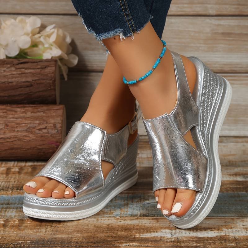 Ruby | Women's Metallic Orthopedic Sandals Hero