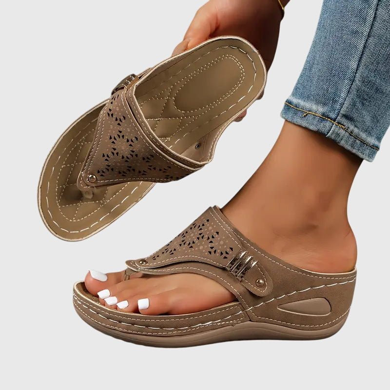Selvaine | Women's Orthopedic Laser-Cut Sandals Hero