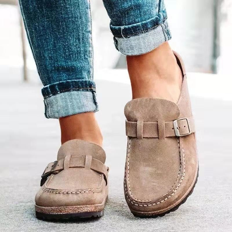 Selvaine | Women's Orthopedic Slip-Ons Buckle Strap Detail
