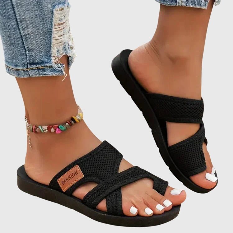 Selvine | Women's Orthopedic Crossover Mesh Strap Sandals Hero