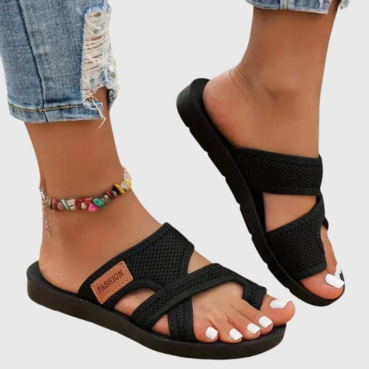 Selvine | Women's Orthopedic Crossover Mesh Strap Sandals Hero