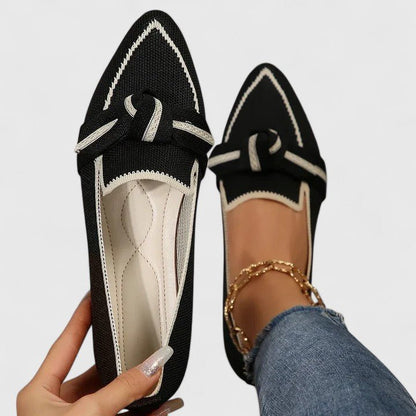 Selvine | Women's Orthopedic Loafers Bow Detail Side