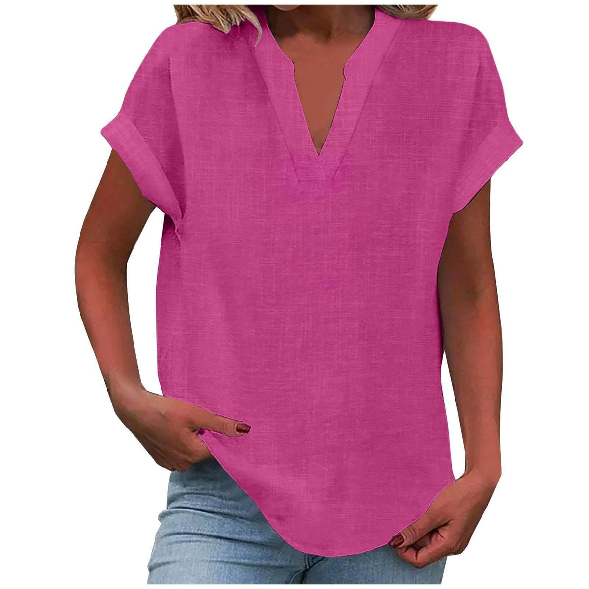 Seralette | Women's Relaxed V-Neck Blouse Alternate