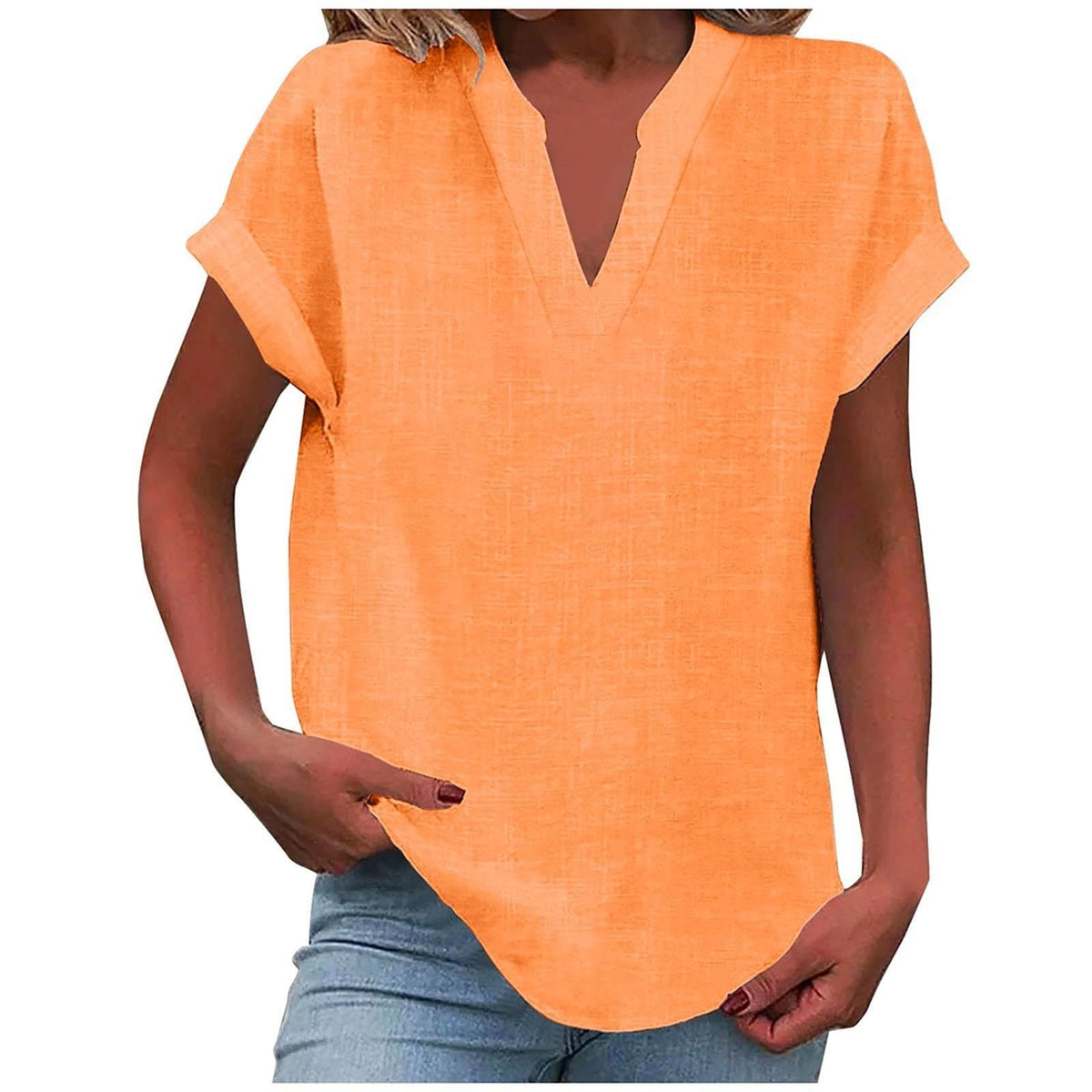 Seralette | Women's Relaxed V-Neck Blouse Angle