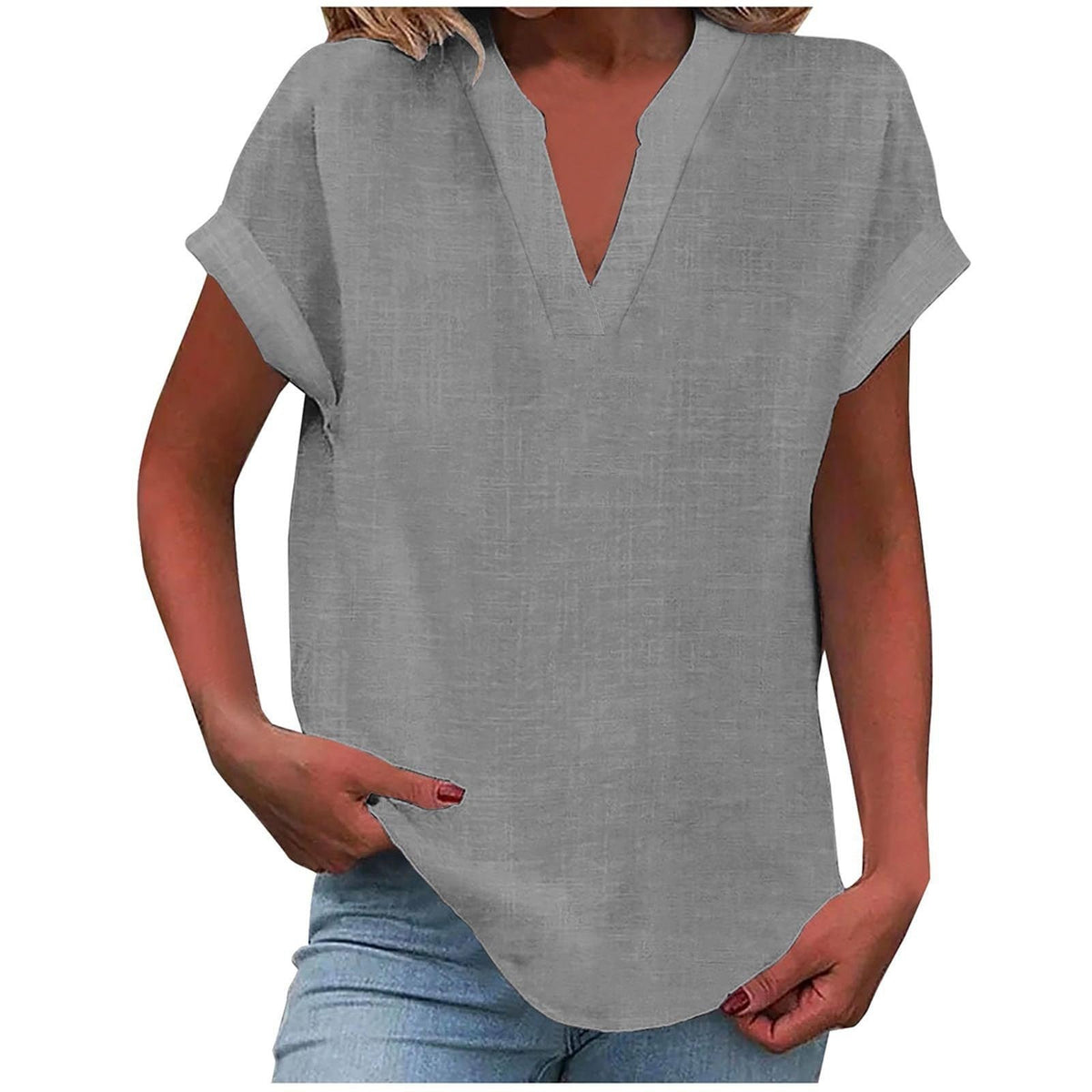 Seralette | Women's Relaxed V-Neck Blouse Back