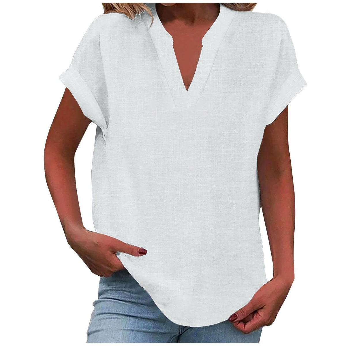Seralette | Women's Relaxed V-Neck Blouse Full