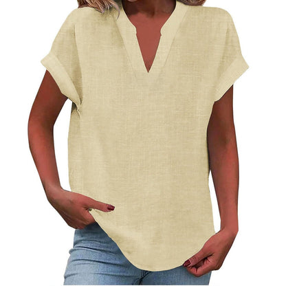Seralette | Women's Relaxed V-Neck Blouse Lifestyle