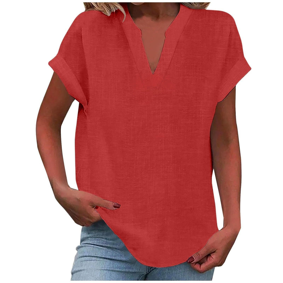 Seralette | Women's Relaxed V-Neck Blouse Side