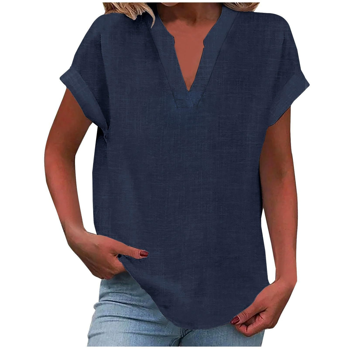 Seralette | Women's Relaxed V-Neck Blouse View 12