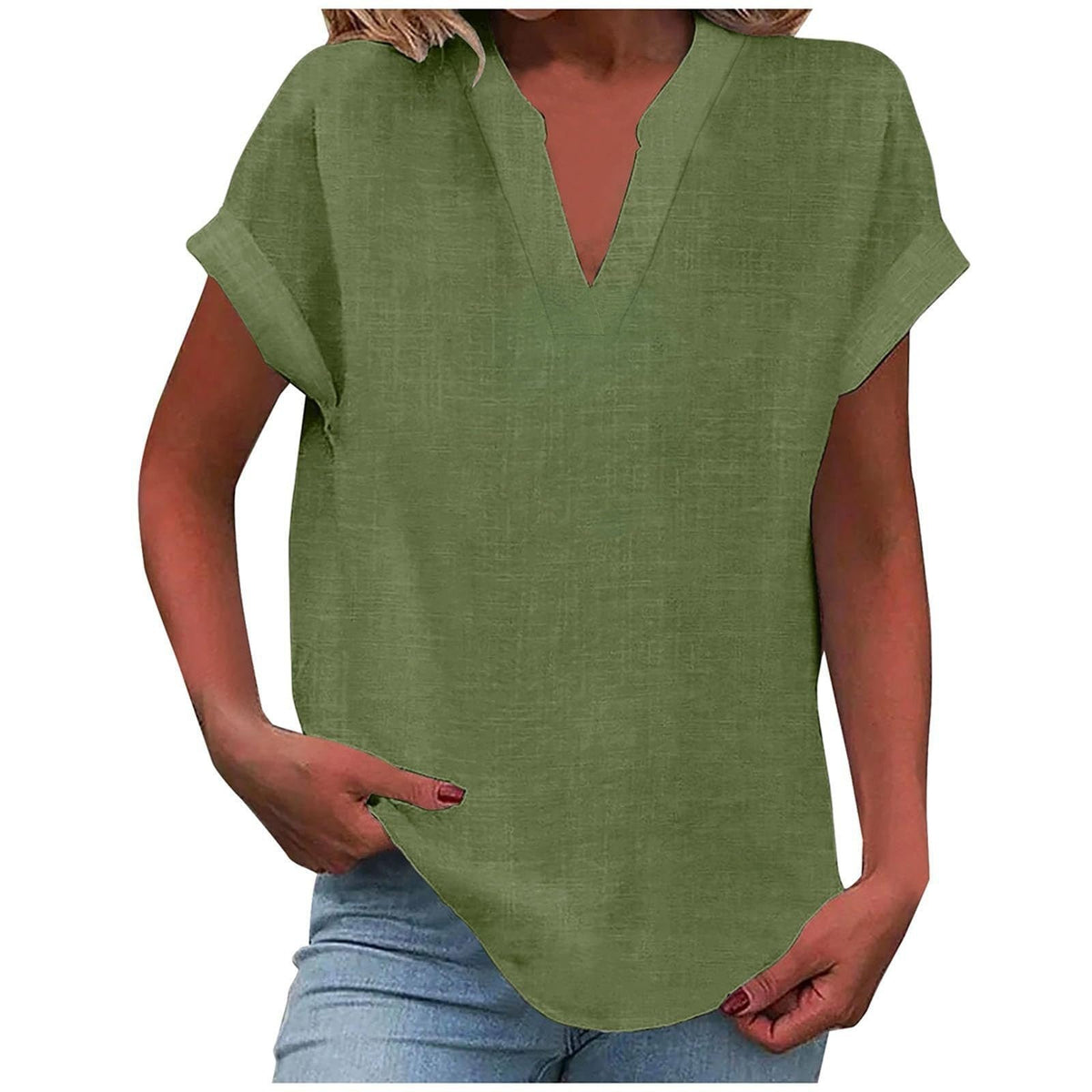 Seralette | Women's Relaxed V-Neck Blouse View 14