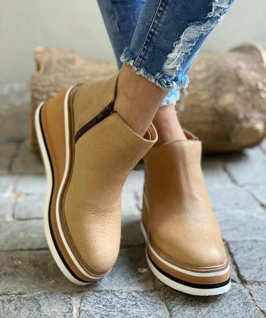 Seralina | Women's Platform Low Ankle Boots Detail