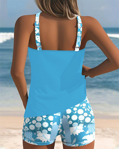 Seralynn | Women's Floral Print Two-Piece Swimsuit Angle