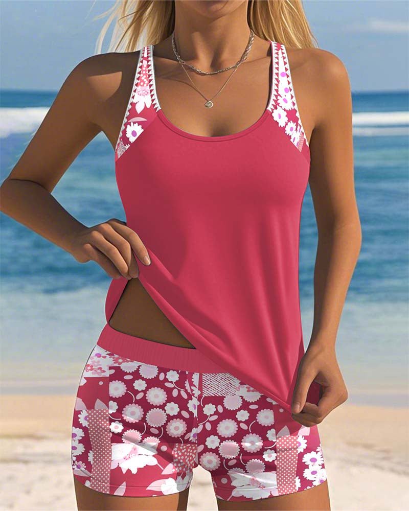 Seralynn | Women's Floral Print Two-Piece Swimsuit Hero