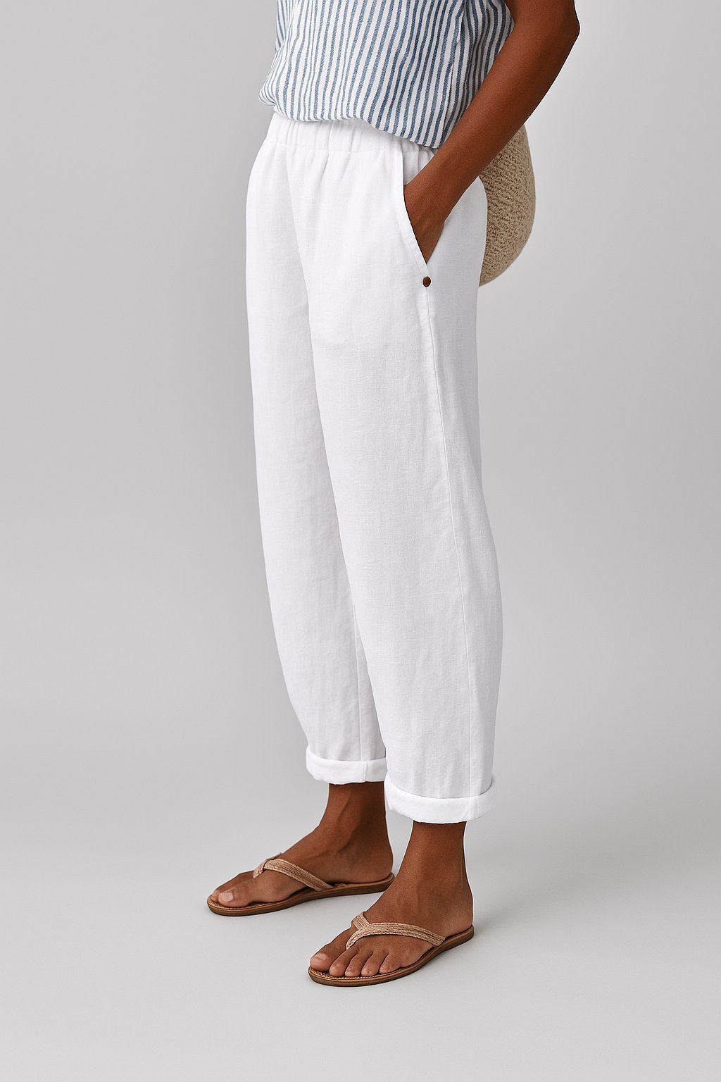 Seraphina | Women's Button Side Stylish Pants Close Up