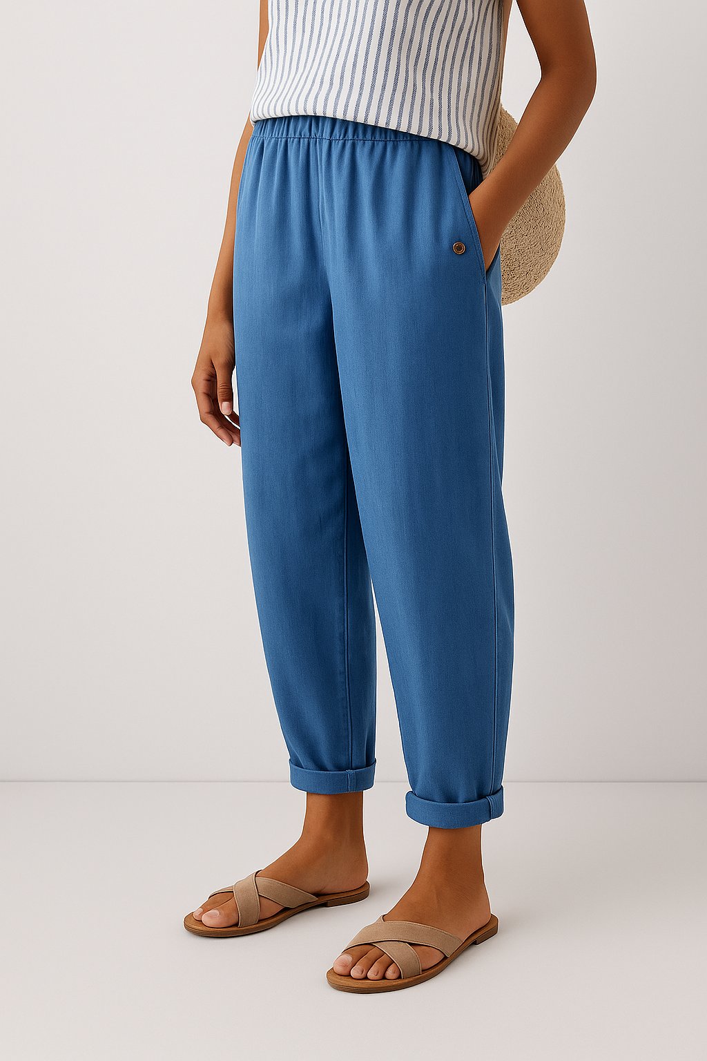 Seraphina | Women's Button Side Stylish Pants Detail