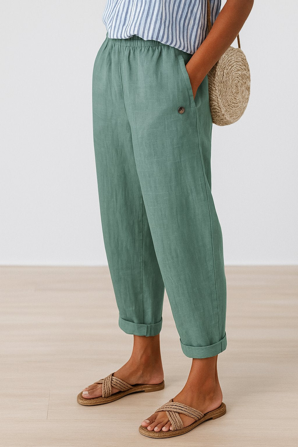 Seraphina | Women's Button Side Stylish Pants Side