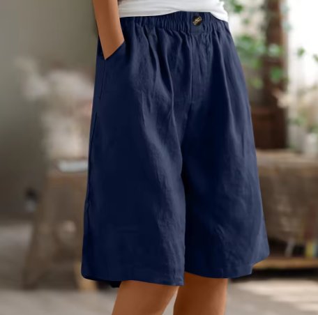 Seraphina | Women's Comfort Wide Leg Shorts Close Up