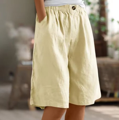 Seraphina | Women's Comfort Wide Leg Shorts Detail