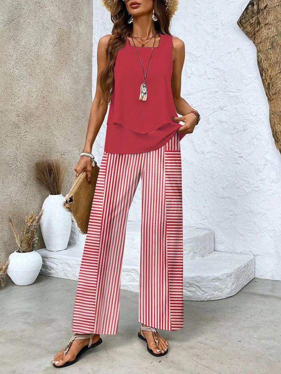 Seraphina | Women's Layered Tiered Two Piece Set Side