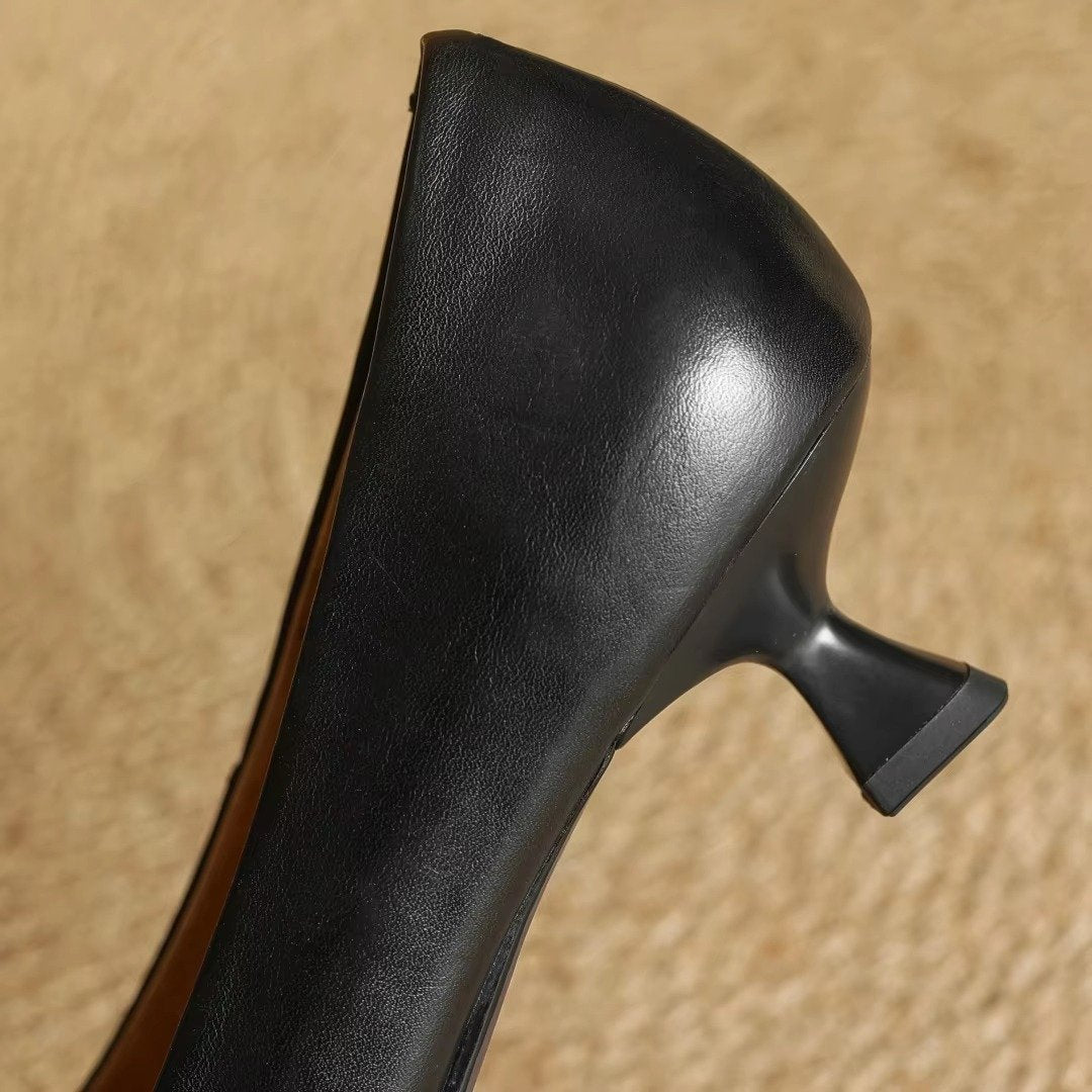 Serenelle | Women's Leather Pointed Toe Slip-On Pumps Back