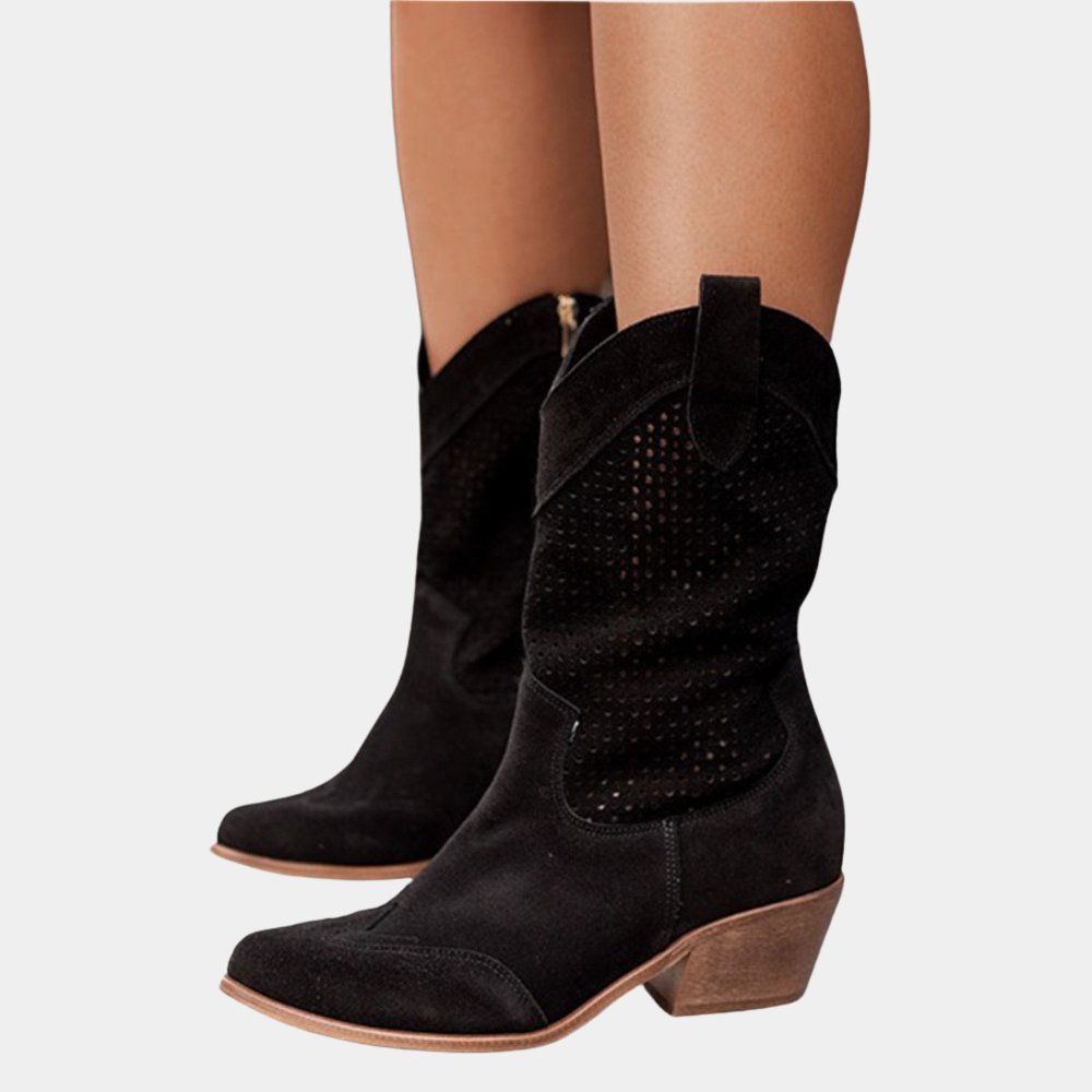Serenity | Women's Perforated Cowboy Orthopedic Boots Detail