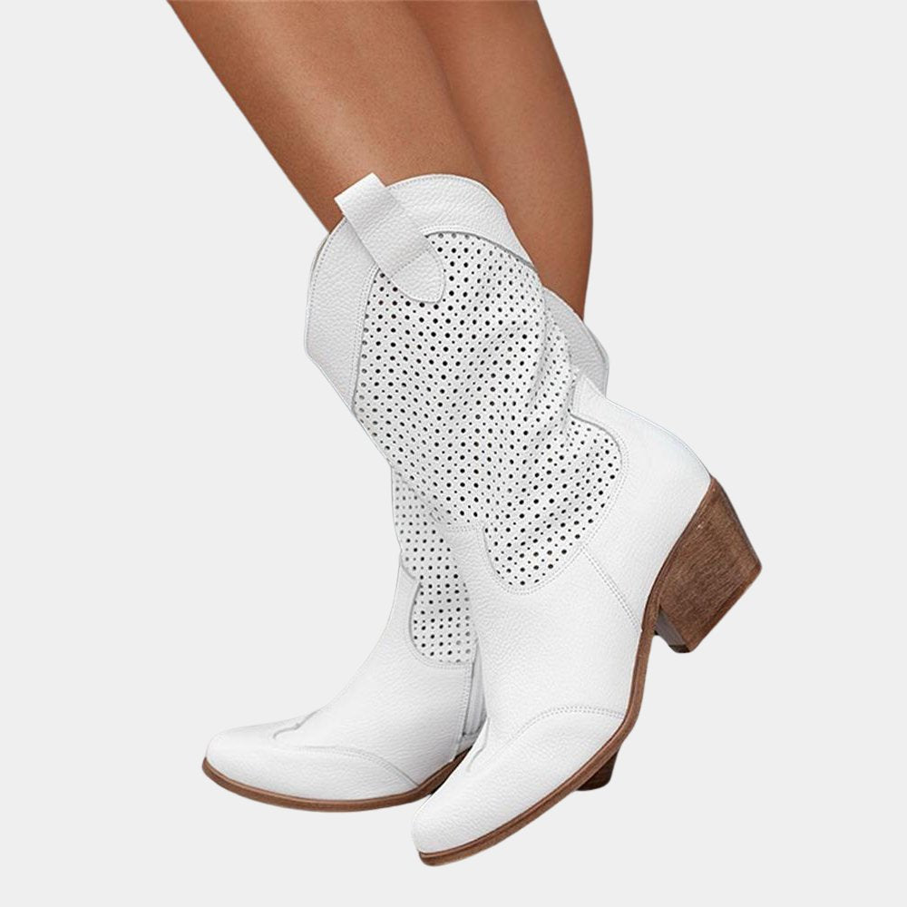 Serenity | Women's Perforated Cowboy Orthopedic Boots Hero