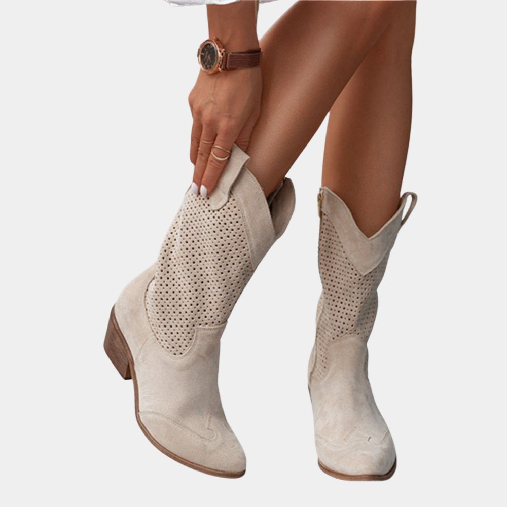 Serenity | Women's Perforated Cowboy Orthopedic Boots Lifestyle