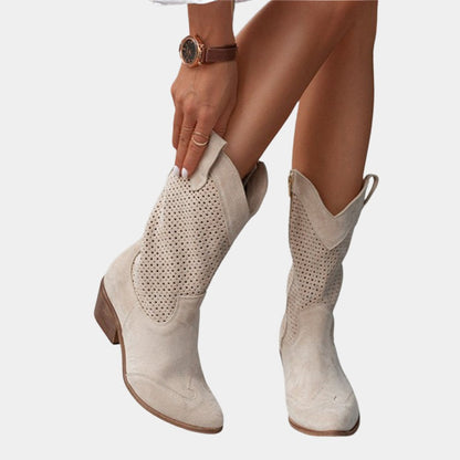 Serenity | Women's Perforated Cowboy Orthopedic Boots Lifestyle