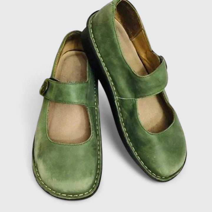 Solène | Women's Orthopedic Mary Jane Velcro Shoes Front