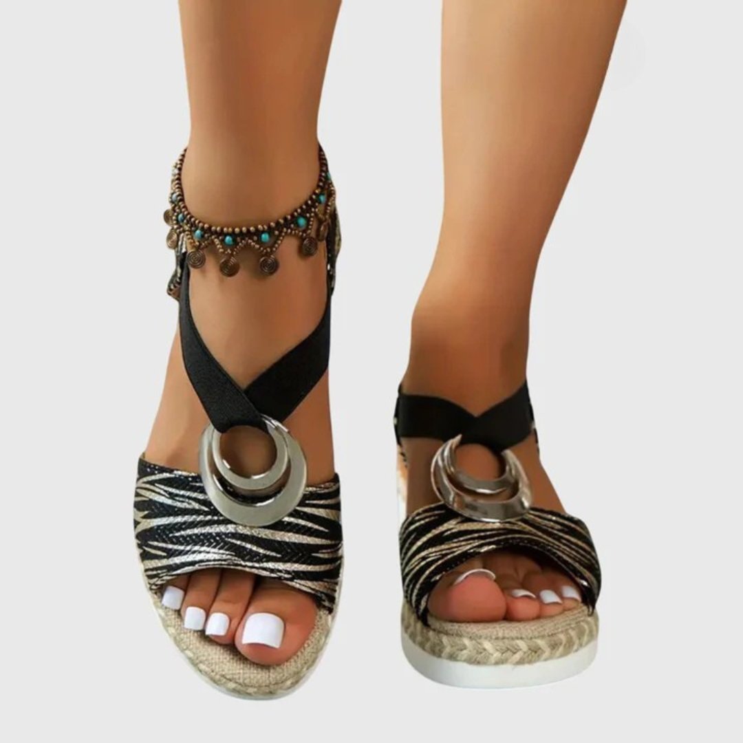 Solara | Women's Orthopedic Braided Espadrille Platform Sandals Alternate