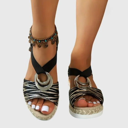 Solara | Women's Orthopedic Braided Espadrille Platform Sandals Alternate