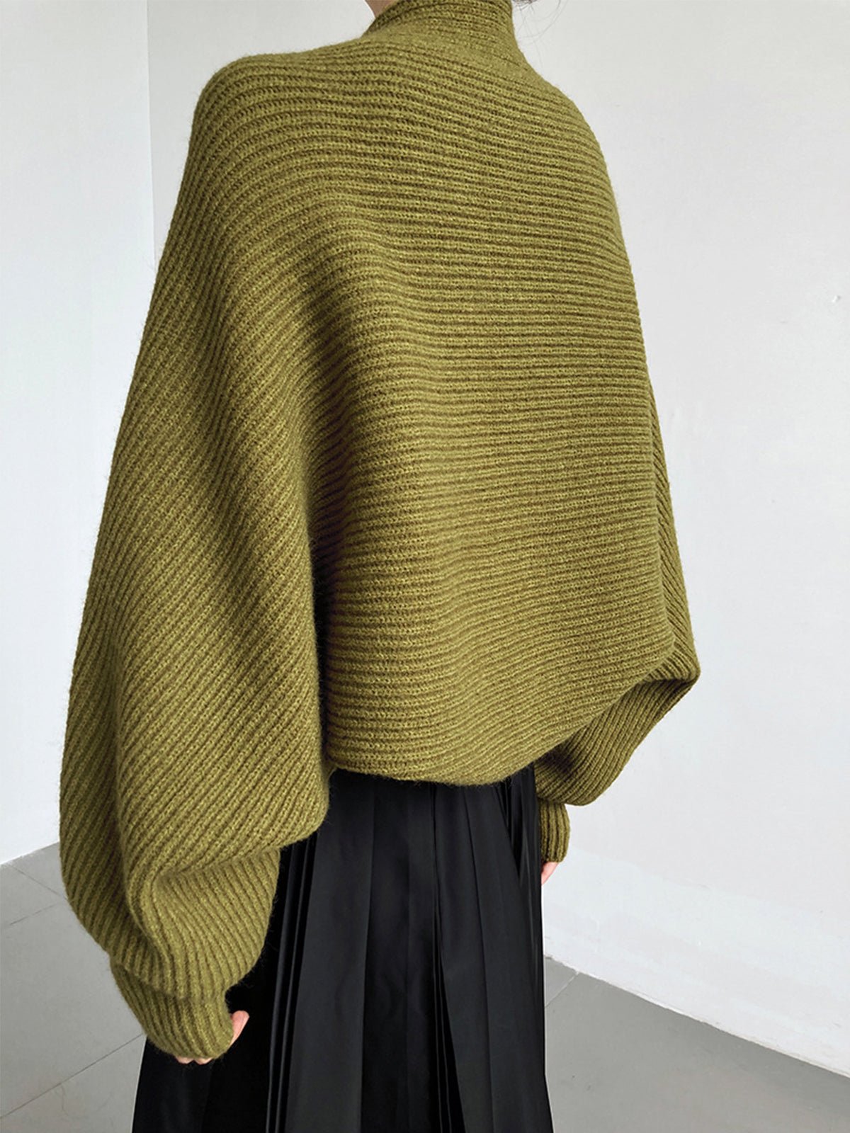 Solid Open-Front Shrug Sweater Side