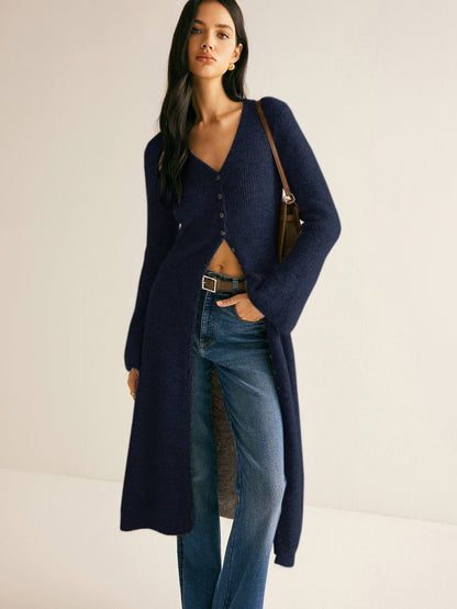 Stacking V-Neck Split Breasted Sweater Dress Alternate