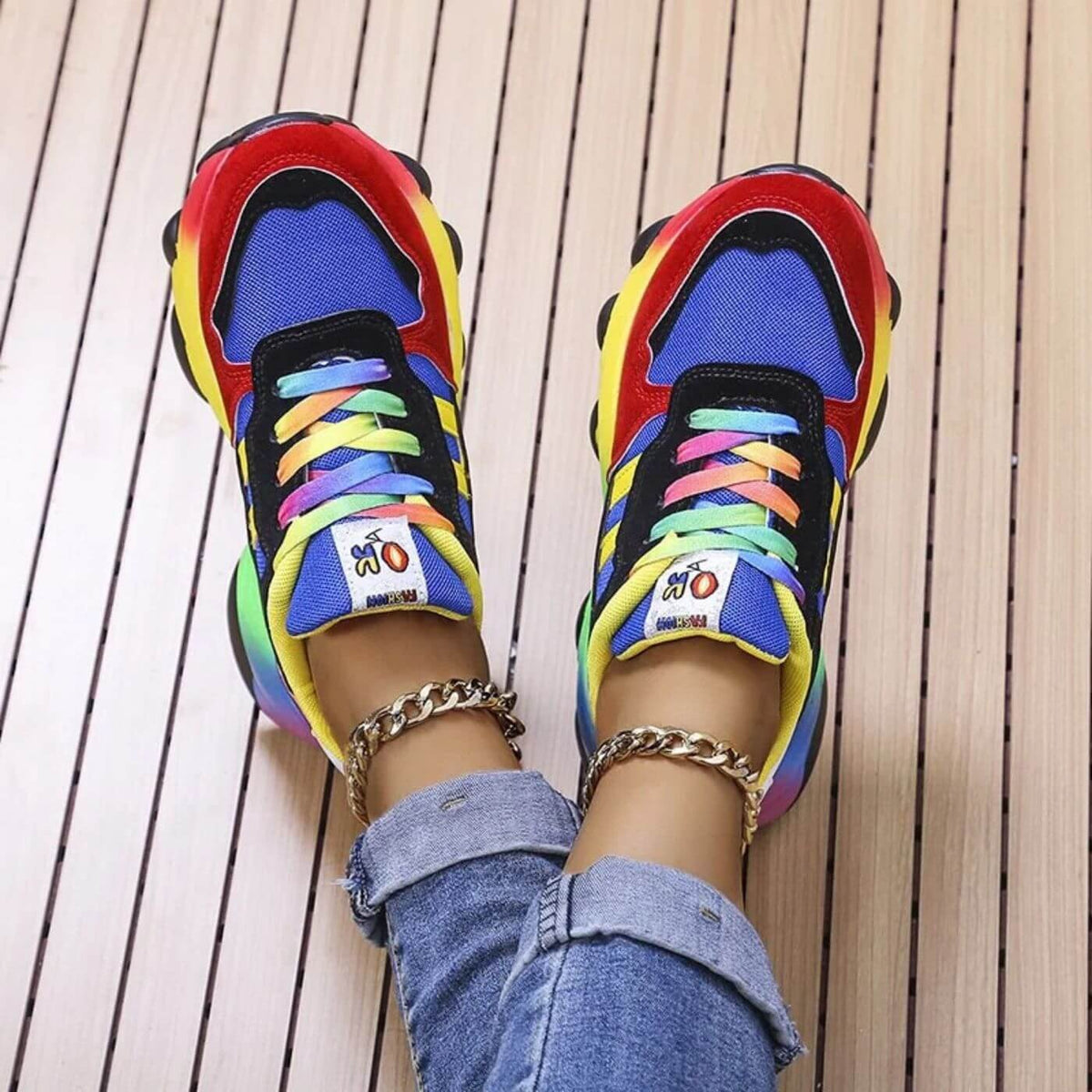 Stella | Women's Vibrant Orthopedic Sneakers Side