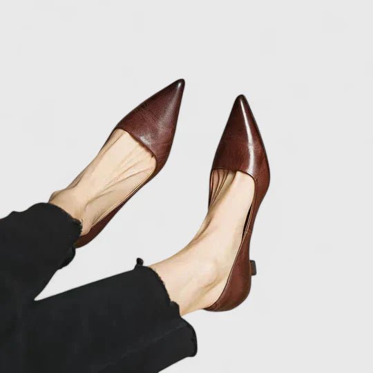 Talvine | Women's Orthopedic Pointed Toe Heels Close Up