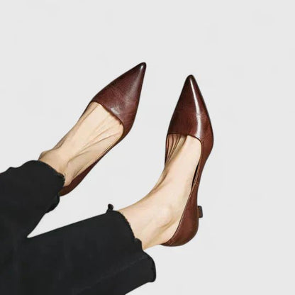 Talvine | Women's Orthopedic Pointed Toe Heels Close Up