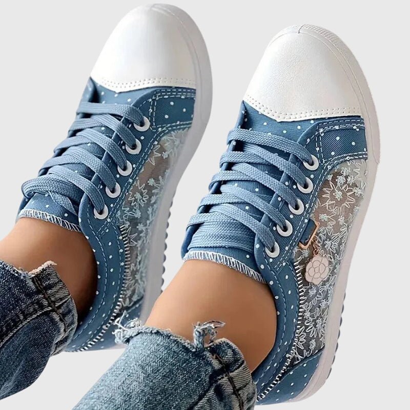 Tavelle | Women's Orthopedic Mesh Overlay Sneakers Side