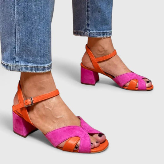 Telvaine | Women's Orthopedic Colorblock Strap Wedge Heels Hero