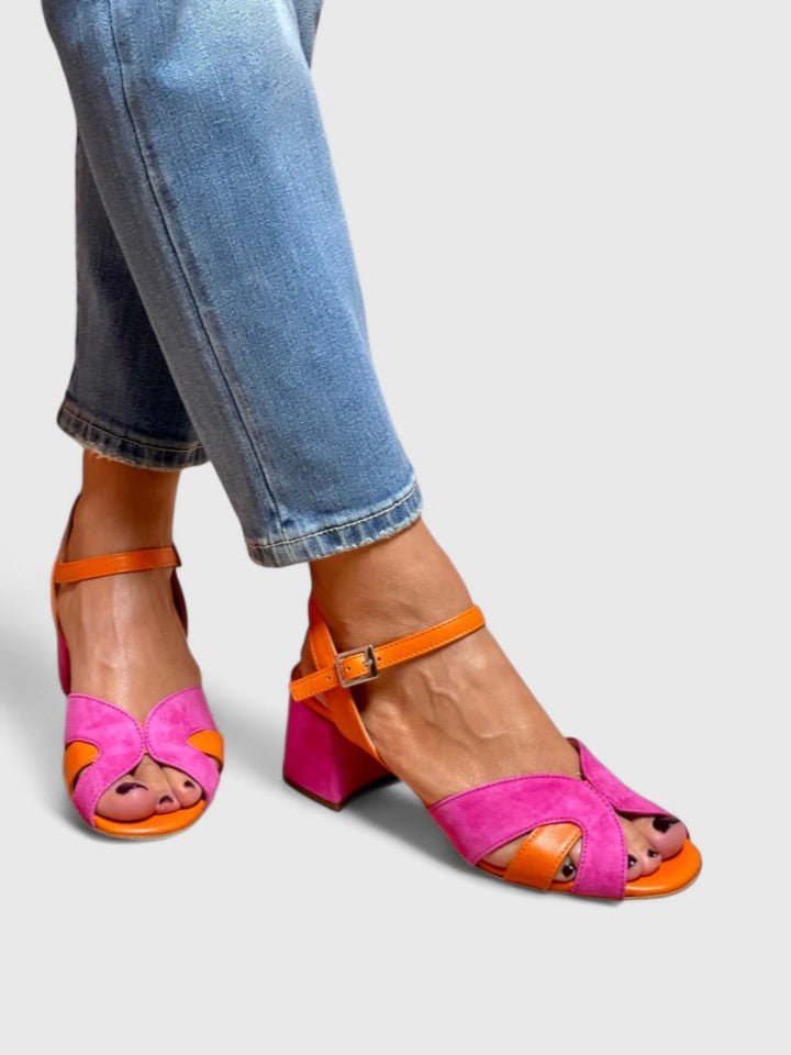 Telvaine | Women's Orthopedic Colorblock Strap Wedge Heels Side