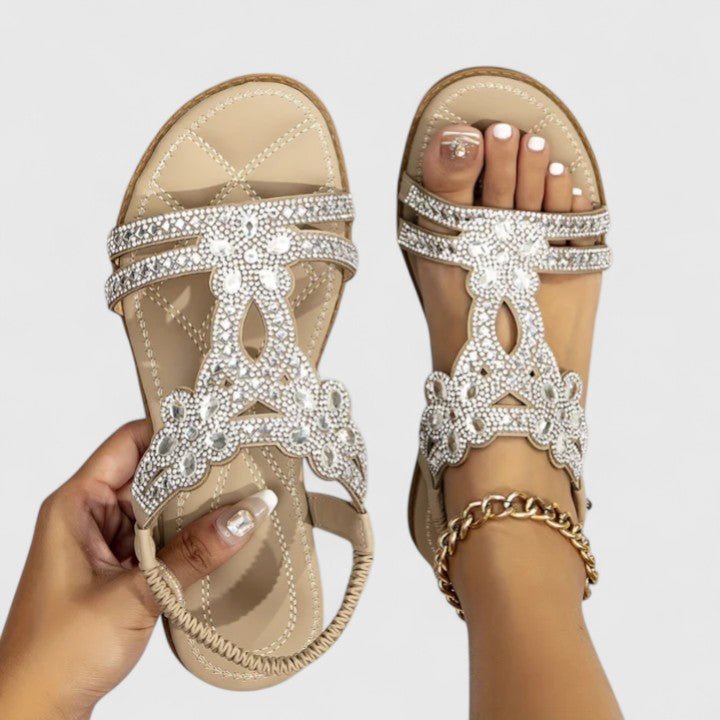 Tess | Women's Rhinestone Orthopedic Sandals Angle
