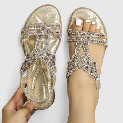 Tess | Women's Rhinestone Orthopedic Sandals Back