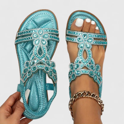 Tess | Women's Rhinestone Orthopedic Sandals Detail