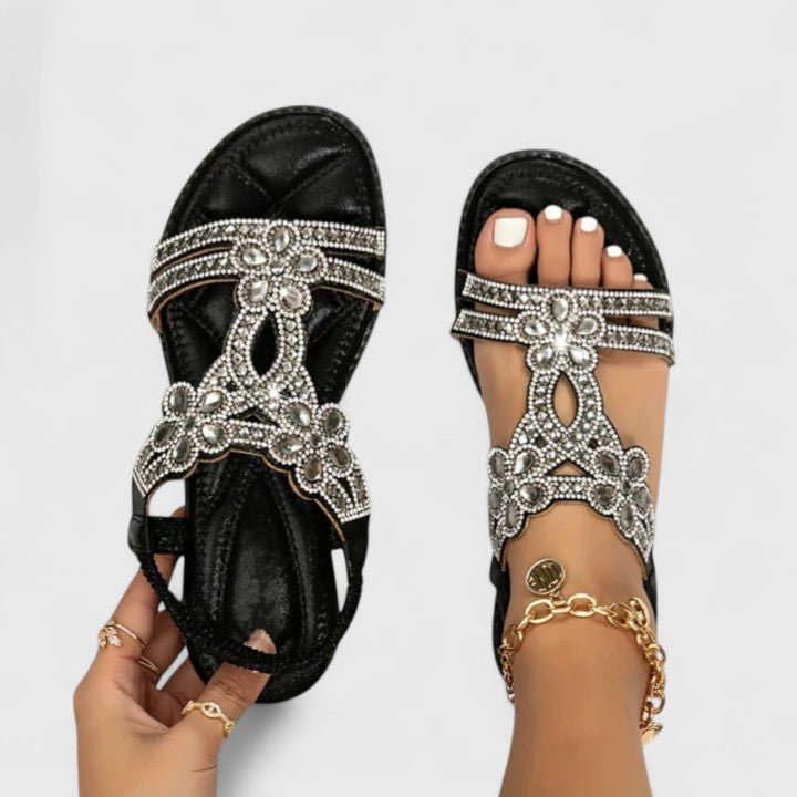 Tess | Women's Rhinestone Orthopedic Sandals Side
