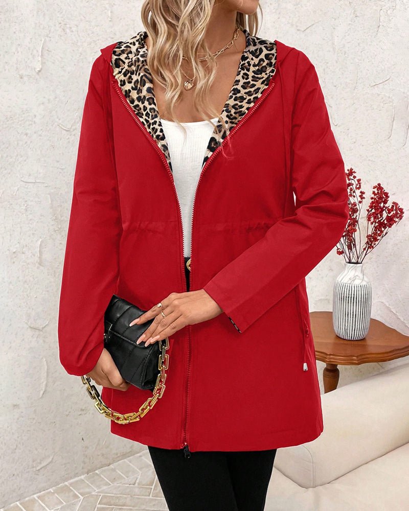 Thea | Women's Reversible Leopard Coat Full