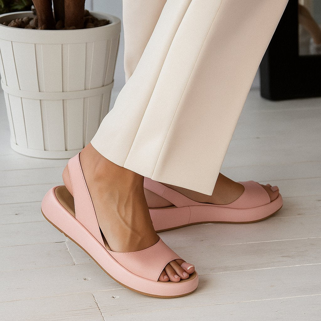 Thessalia | Women's Platform Orthopedic Sandals Close Up
