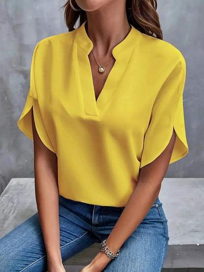 Valentina | Women's Tailored Flutter Sleeve Blouse Detail