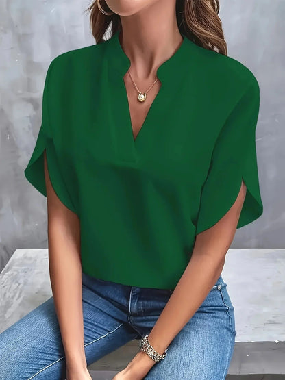 Valentina | Women's Tailored Flutter Sleeve Blouse Lifestyle