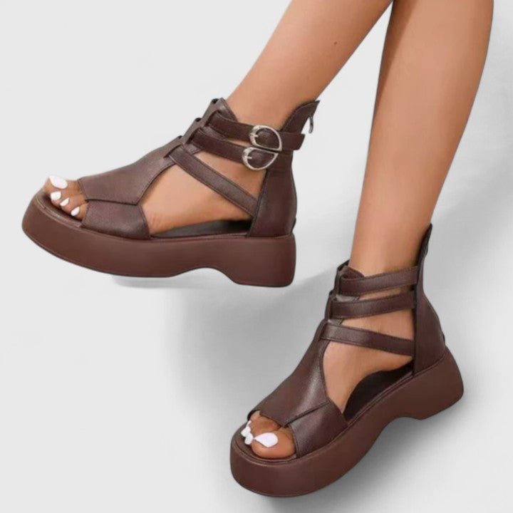 Valmira | Women's Orthopedic Double Buckle Platform Sandals Hero