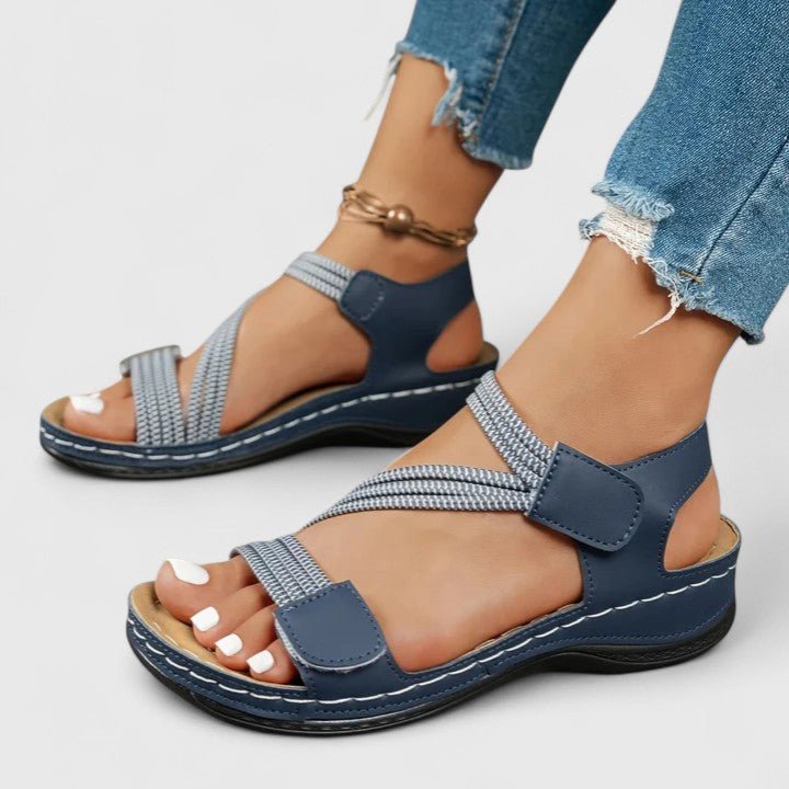 Varielle | Women's Sophisticated Velcro Ankle Strap Sandals Alternate