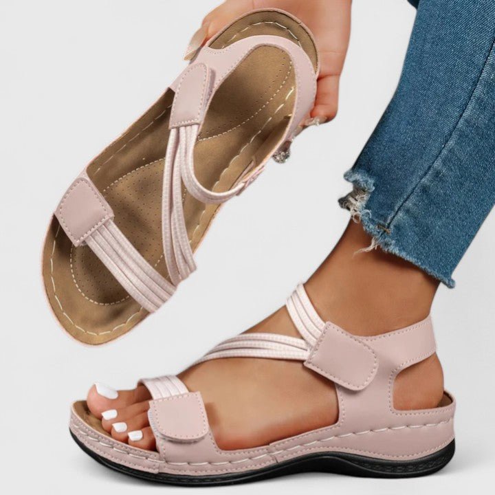 Varielle | Women's Sophisticated Velcro Ankle Strap Sandals Hero